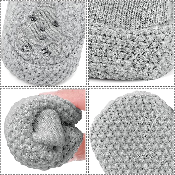 Newborn Shoes Knit Soft Baby Sock Booties - Image 4