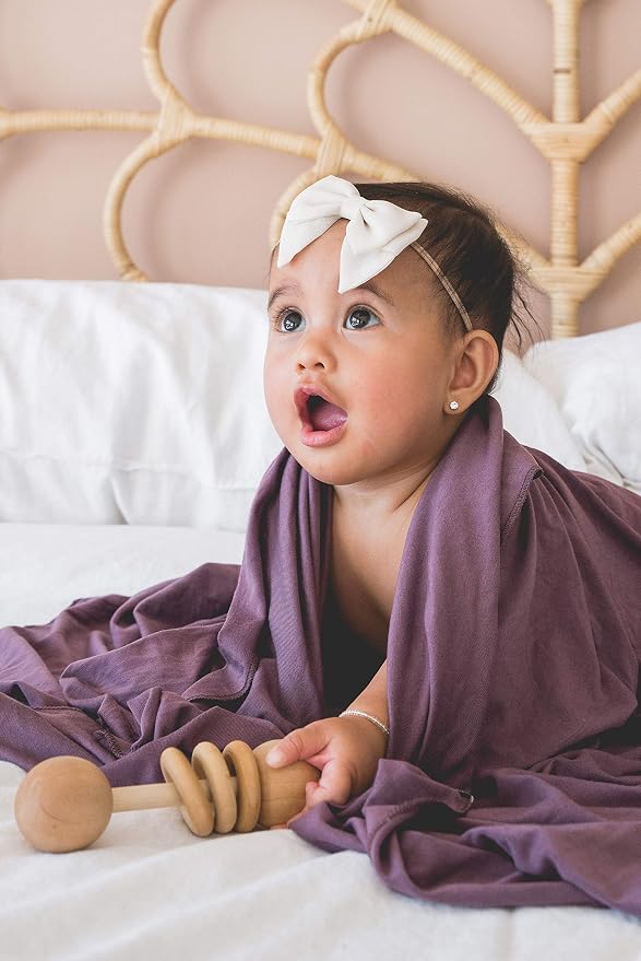 Copper Pearl Swaddle Blankets for Newborns | Soft Stretchy Receiving Blankets - Image 7