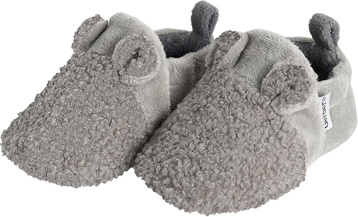 Gerber Baby Girls Fleece Lined Non Skid Soft Slipper Booties by Gerber