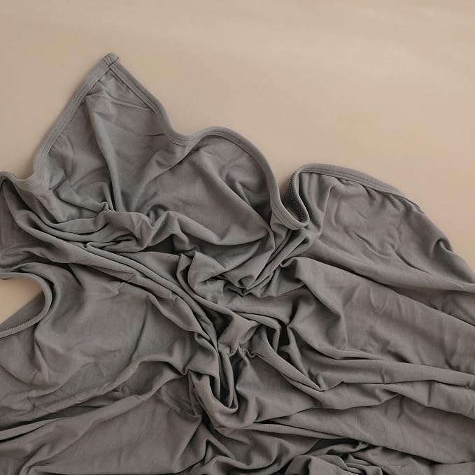 mushie Stretchy Baby Swaddle Blanket | Extra Soft & Snug Fit | 47"x47" - Image 3