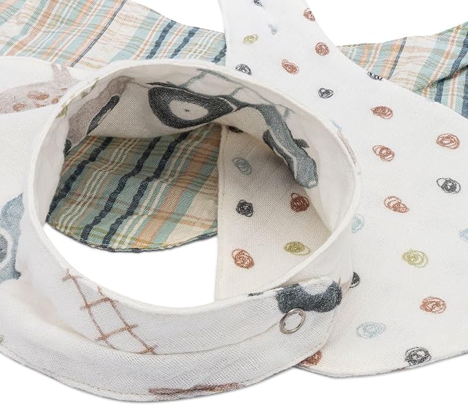 Crane Baby Soft Baby Bib Set, 100% Cotton Muslin Baby Bibs, Soft and Absorbent - Image 6
