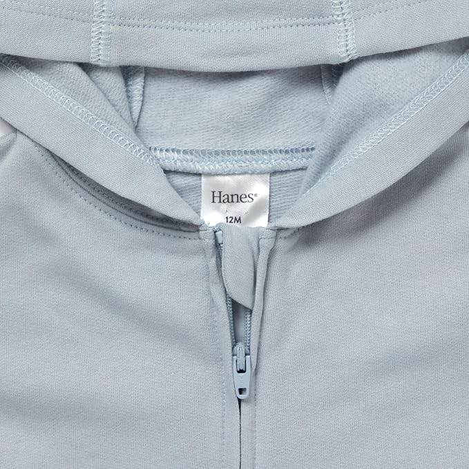 Hanes Baby Pure Comfort French Terry Hoodie, Infant Full-zip Hooded Jacket - Image 2