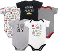 Hudson Baby Unisex Baby Cotton Bodysuits 5-pack by HudsonBaby