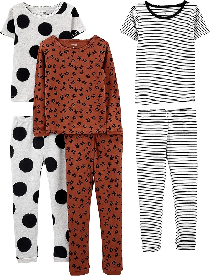 Simple Joys by Carter's Girls 6-piece Snug Fit Cotton Pajama Set by SimpleJoysbyCarters
