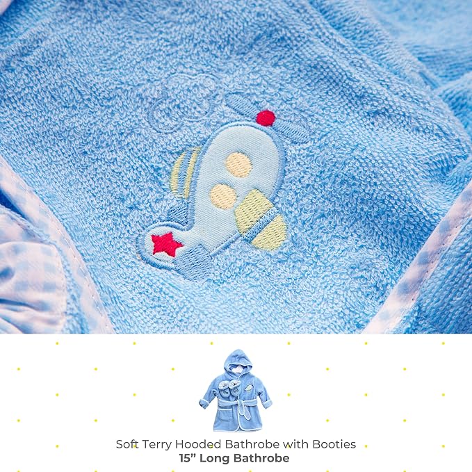 Spasilk 100% Cotton Hooded Terry Bathrobe - Image 2