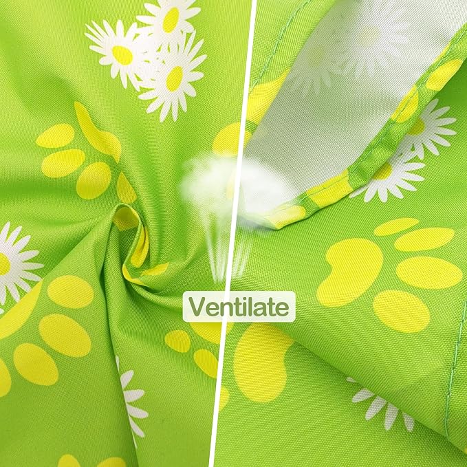 7 PCS Small Dog Bandanas Paw Print Hemming Seam Edge Dogs Bandana - Image 4