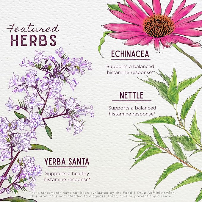 WishGarden Herbs Kick-Ass Allergy for Pregnancy - Plant-Based Herbal Allergy Supplement w/Nettle Leaf, Echinacea & Yerba Santa, Safely Supports Healthy Histamine Response to Seasonal Irritants, 4oz