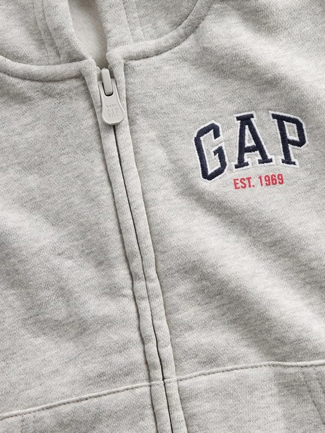 GAP Baby Boys' Hooded Es. 1969 Logo Full Zip - Image 3