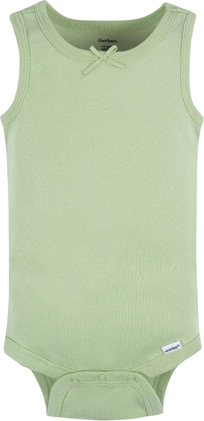 Gerber Baby Girls Multi-Pack Sleeveless Onesies Bodysuit - Image 5