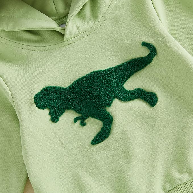 Infant Baby Boy Fall Winter Clothes Outfit Hooded Long Sweatshirt Pant Set - Image 7