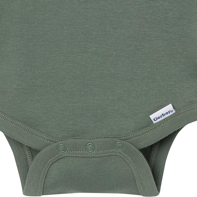 Gerber Baby Boys & Girls 5-Pack Solid Onesies Bodysuits - Image 9