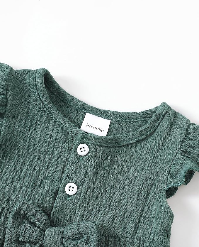 Renotemy Newborn Baby Girl Clothes Romper Summer Outfits Preemie-18Months | - Image 3