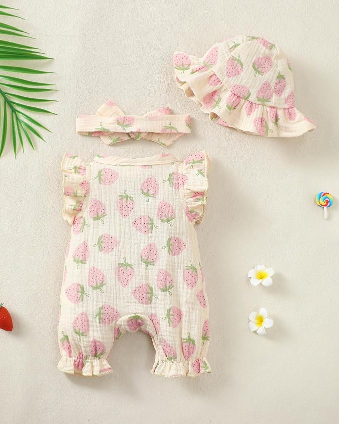 Newborn Baby Girl Clothes Outfits One-Piece Romper Preemie-18Month | Cute Baby - Image 3