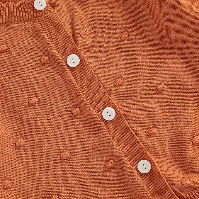 Baby Girl Cardigan Long Sleeve Button Up Sweater Toddler Girl Fall Outfits - Image 5