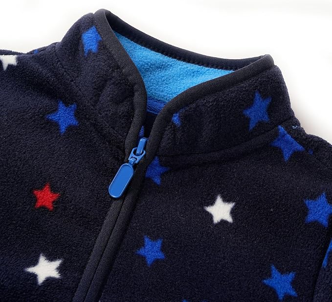 Toddler Boys Girls Fleece Jacket Lightweight Fall Spring 2-12 Years - Image 4