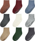 Baby Mid-Crew Socks with Grips for 0-7 Years Old Toddler Boy Girl Kids by SimplyKids