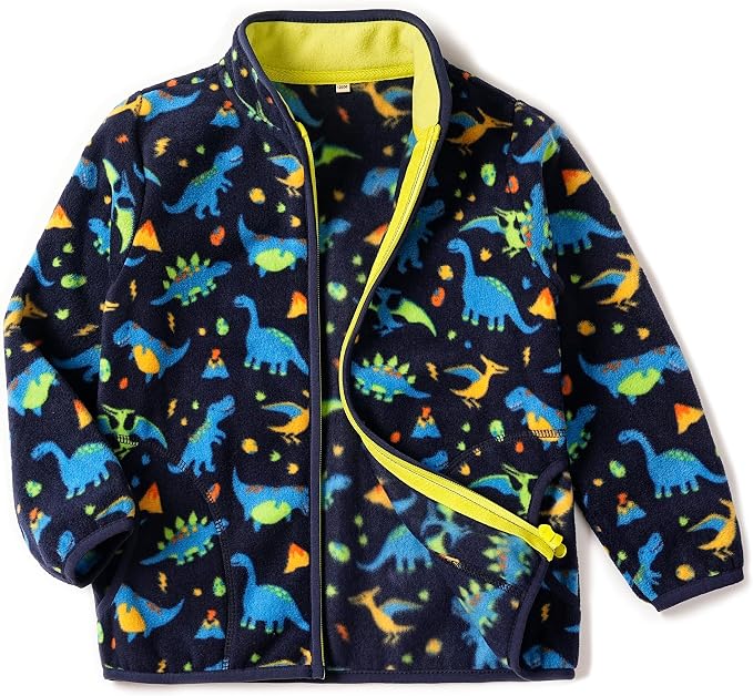 Toddler Boys Girls Fleece Jacket Lightweight Fall Spring 2-12 Years by EIGIOO