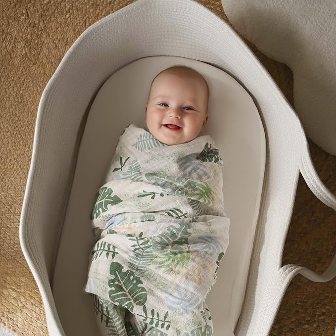 Muslin Swaddle Blankets for Newborn, Cotton Receiving Blanket | 4 Pack 100% - Image 7