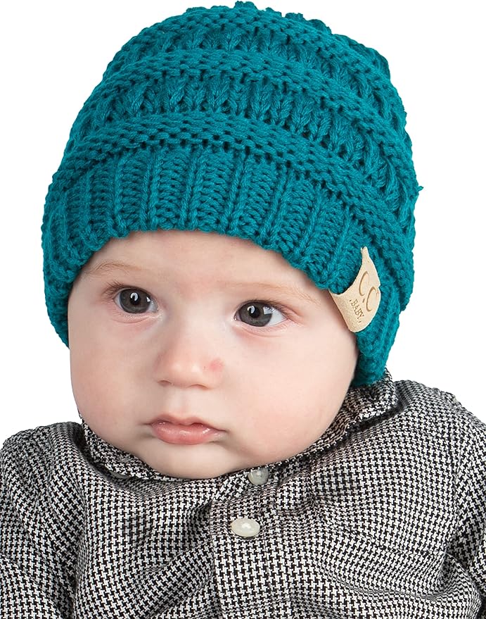 Funky Junque Baby Winter Hat – Cute Newborn Hats, Cozy Warm Infant Beanie, Soft Knit Stocking Stuffer for Babies 0–12 Months
