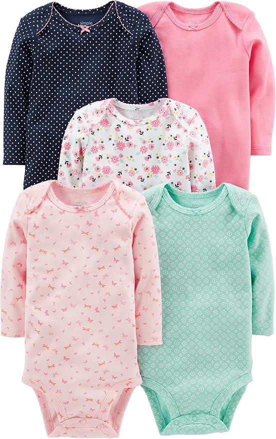 Simple Joys by Carter's Baby Girls 5-pack Long-sleeve Bodysuit by SimpleJoysbyCarters