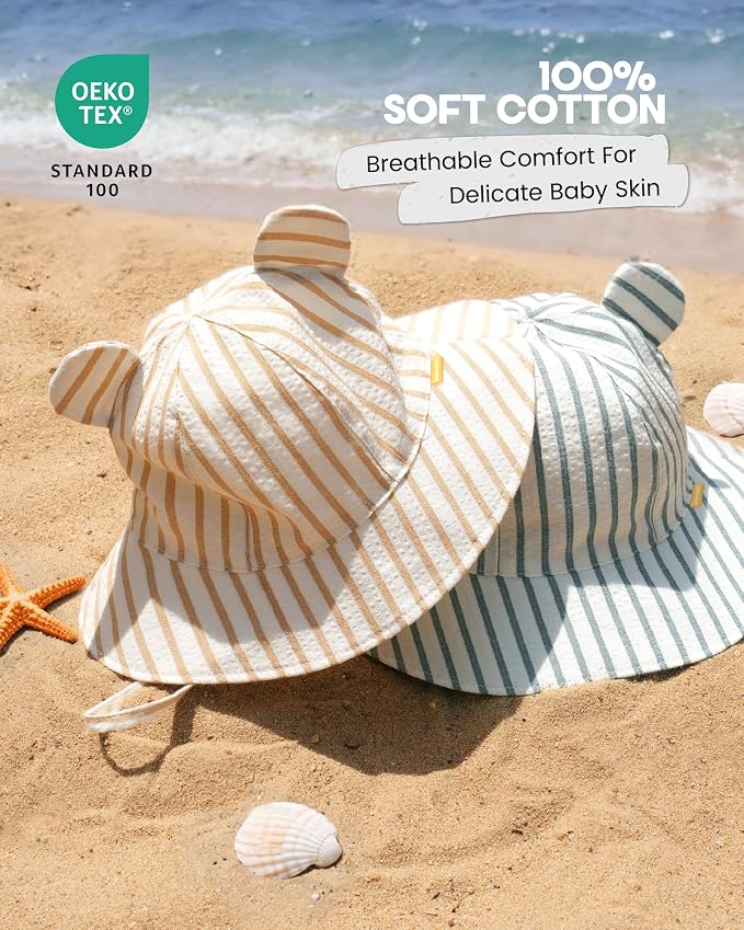 FURTALK Baby Sun Hat Infant Toddler Hat UPF 50+ Bucket Hat - Image 3