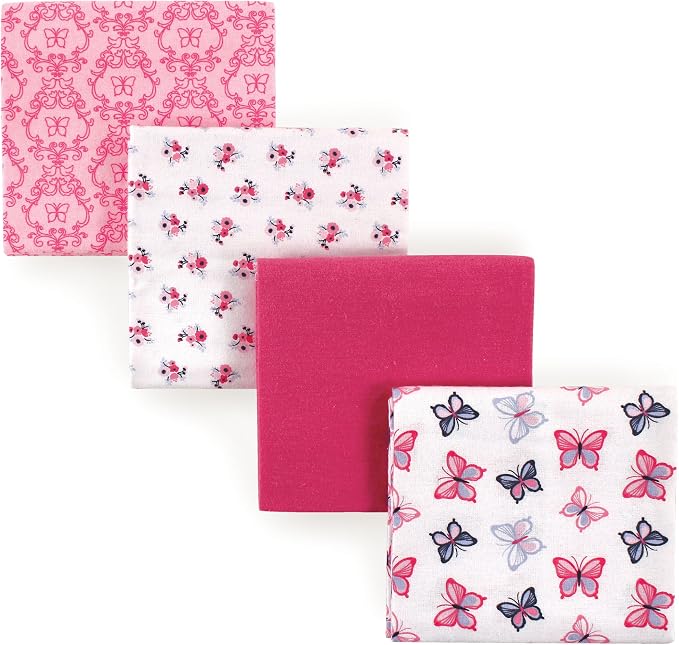Hudson Baby Unisex Baby Cotton Flannel Receiving Blankets, Butterflies by HudsonBaby