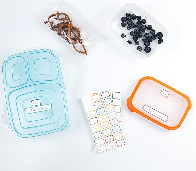 Daycare MEGA Pack - Write On Kids Name Tags, Waterproof: Animal Bottle Tags/Clothing Labels/Date Labels