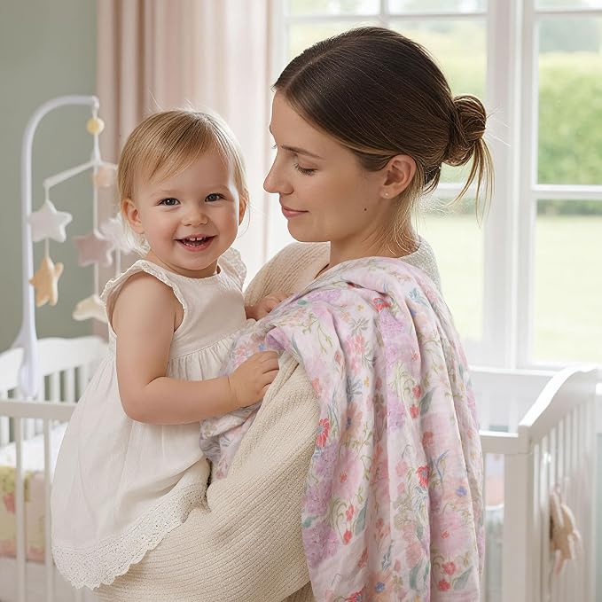 GLLQUEN BABY Muslin Swaddle Blankets 2Pk Receiving Blanket Large 35" x 40" | - Image 6