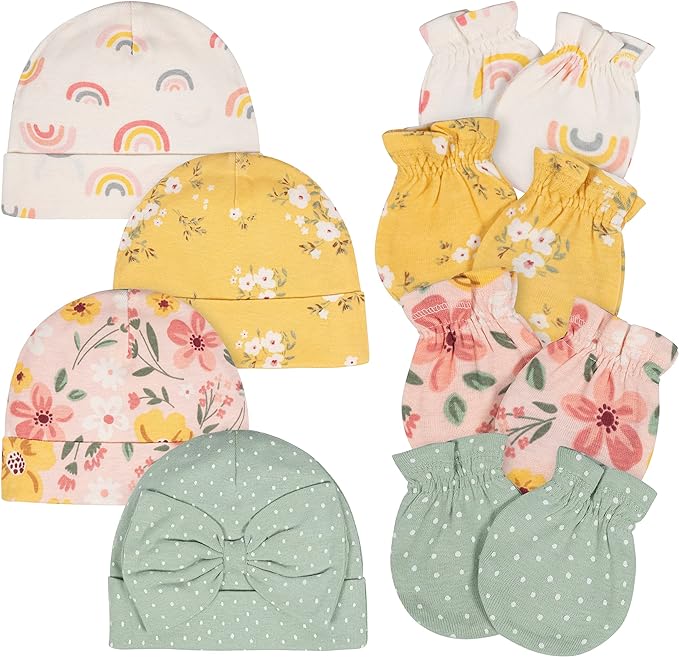 Gerber Baby Girls' Cap and Mitten Sets by Gerber