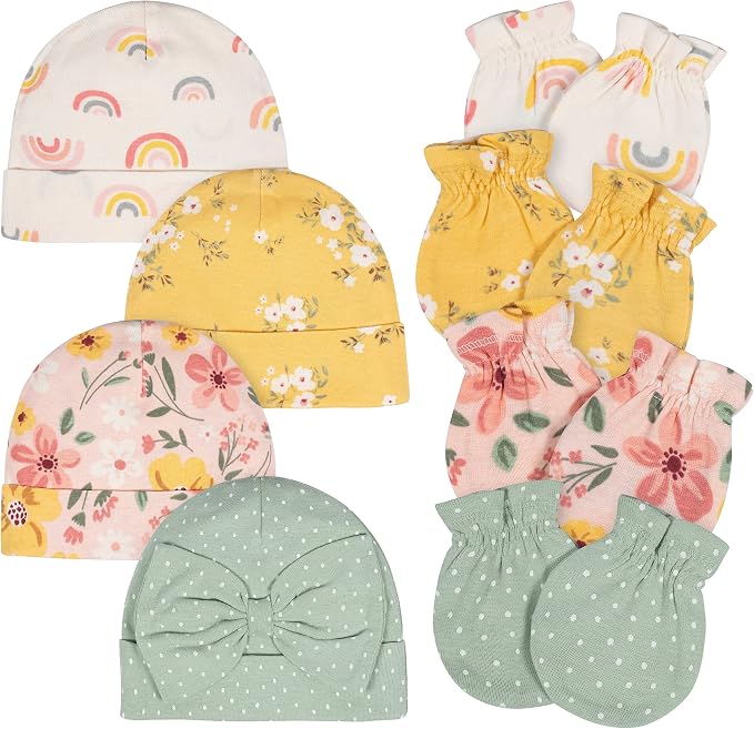 Gerber Baby Girls' Cap and Mitten Sets by Gerber