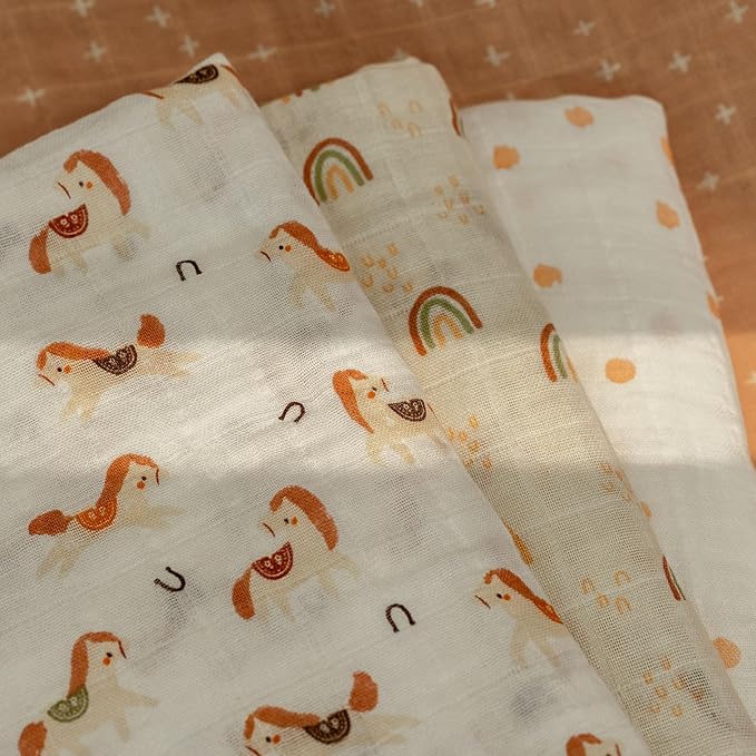 Muslin Swaddle Blankets for Newborn, Cotton Receiving Blanket | 4 Pack 100% - Image 5