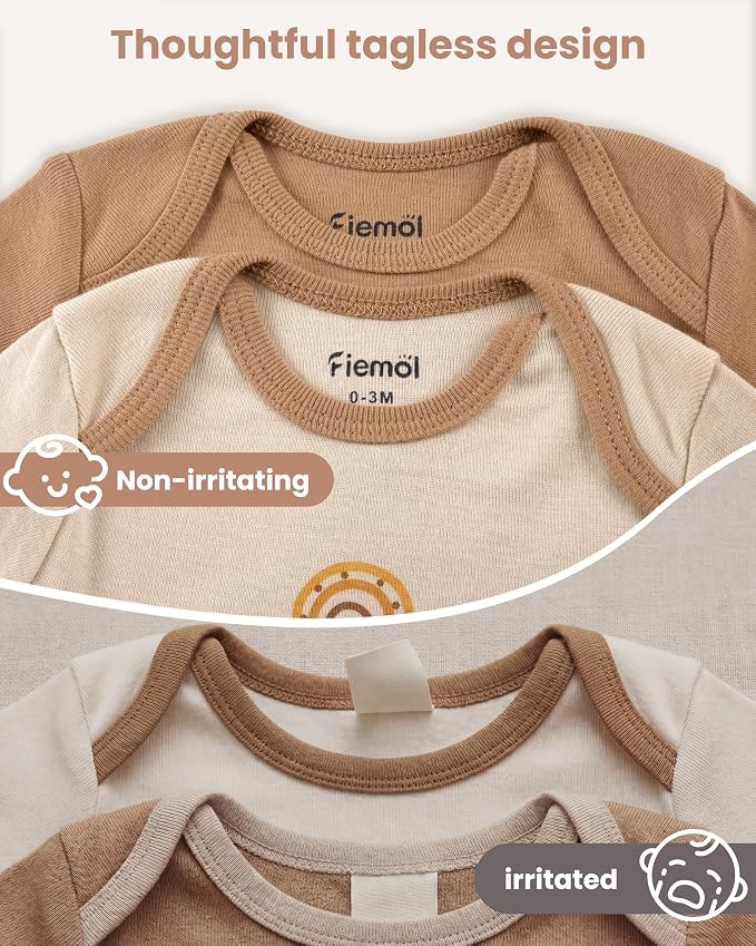 Baby Bodysuits Newborn 100% Cotton, Soft Short Sleeve Toddler Infant Cute Body - Image 4