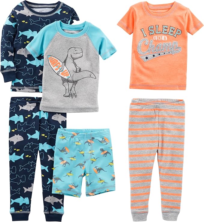 Simple Joys by Carter's Girls 6-piece Snug Fit Cotton Pajama Set by SimpleJoysbyCarters