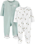 Simple Joys by Carter's Unisex Baby 2-way Zip Thermal Footed Sleep and Play by SimpleJoysbyCarters
