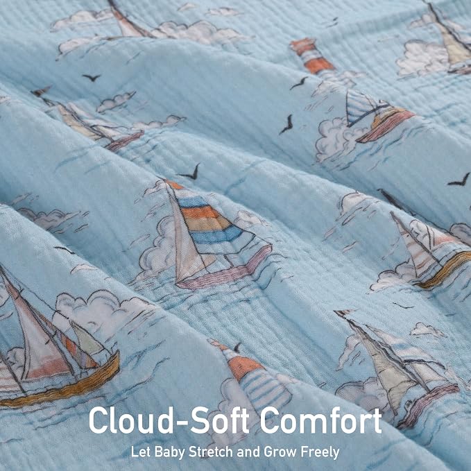 Muslin Swaddle Blankets for Newborn, 3 Pack Breathable Soft Receiving Blanket - Image 6