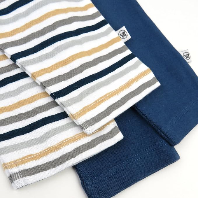 HonestBaby Unisex-Baby Multipack Harem Pants Roomy Fit Pull on Bottoms 100% - Image 2