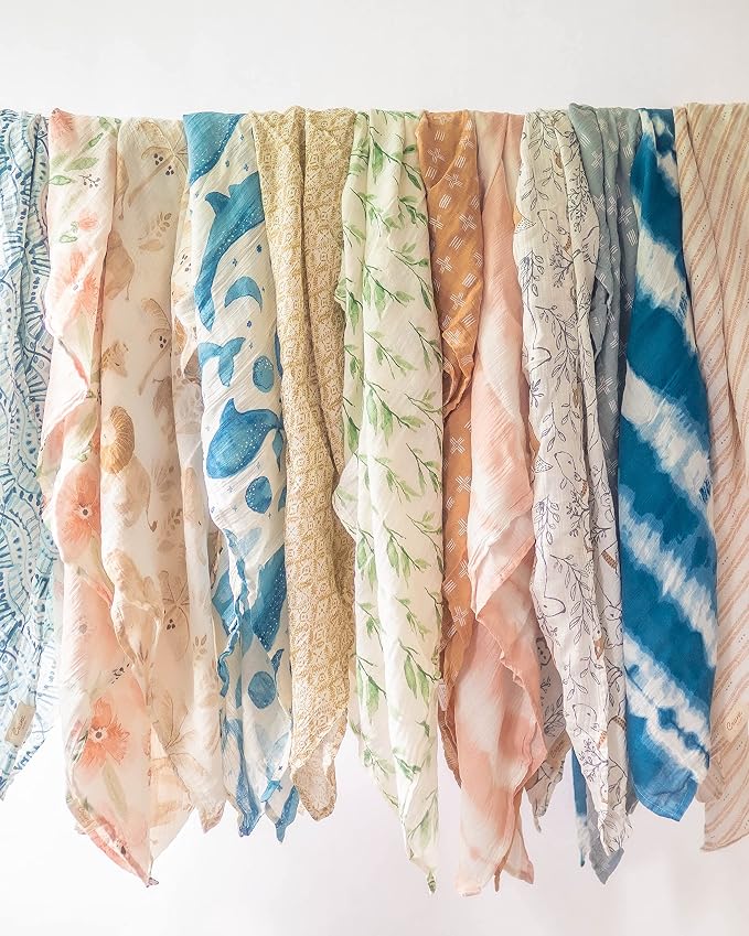 Crane Baby 100% Cotton Muslin Swaddle Blankets, Parker Pink Floral, Baby Blanket - Image 8