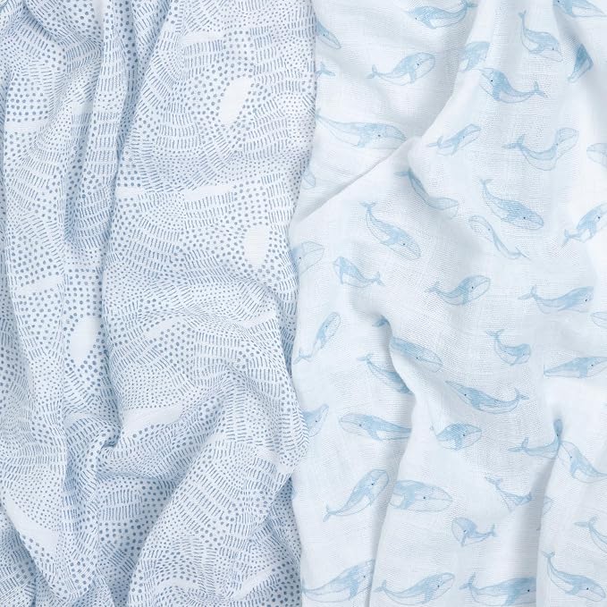 aden + anais Boutique Organic Cotton Muslin Swaddle 2 Pack, Breathable Baby - Image 4