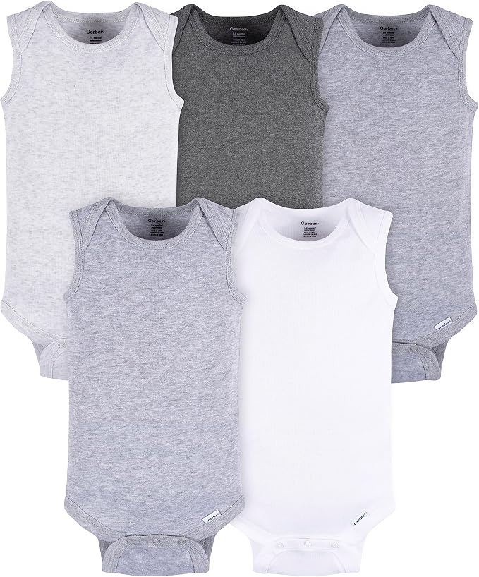 Gerber Baby Boys Multi-Pack Sleeveless Onesies Bodysuit by Gerber