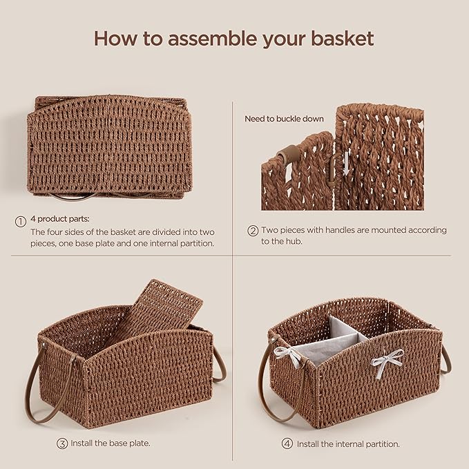 HBlife Diaper Caddy Organizer, Hand-Woven Storage Basket for Diapers & Baby Essentials - Elegant Curved Design, Ideal Gift for Baby Shower & Registry Must-Have