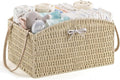 HBlife Diaper Caddy Organizer, Hand-Woven Storage Basket for Diapers & Baby Essentials - Elegant Curved Design, Ideal Gift for Baby Shower & Registry Must-Have