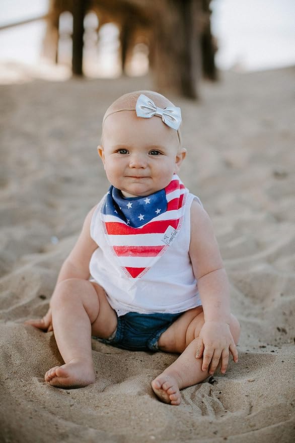 Copper Pearl Baby Bibs 4 Pack, Printed Bandana Drool Bibs - Image 8