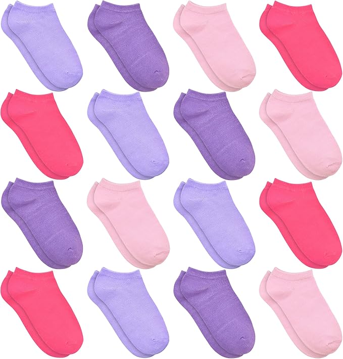 Toddler Socks, 16 Pairs Low Cut Ankle Socks by SPTRAMLE
