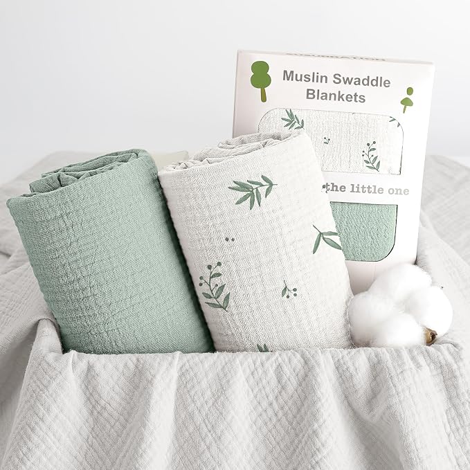 Susurration Muslin Receiving Blanket, 100% Cotton Swaddle Blankets - Image 7