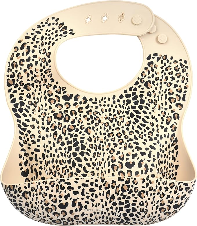 Three Little Tots Modern Silicone Baby Bib – Adjustable Fit Waterproof Catch by ThreeLittleTots