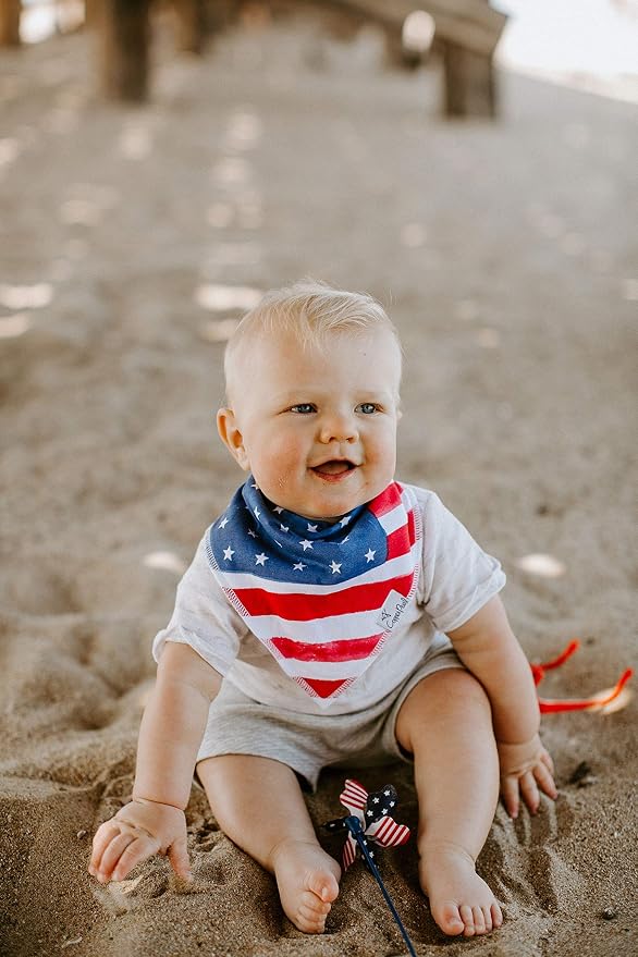 Copper Pearl Baby Bibs 4 Pack, Printed Bandana Drool Bibs - Image 6