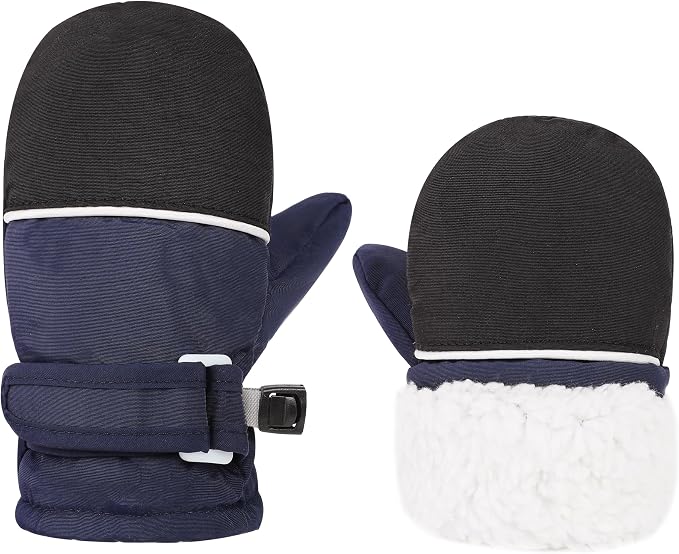 Toddler Gloves Kids Mittens Winter Warm Lined Fleece Gloves Waterproof Snow - Image 2
