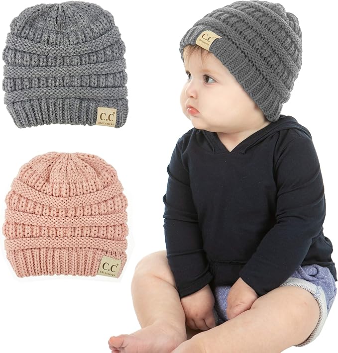 Funky Junque Baby Winter Hat – Cute Newborn Hats, Cozy Warm Infant Beanie, Soft Knit Stocking Stuffer for Babies 0–12 Months