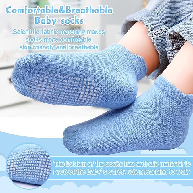 Toddler Non Slip Grip Ankle Socks - Image 4