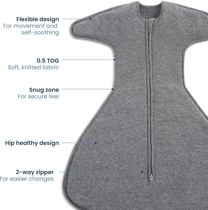 HALO Sleepsack SwaddleStretch, Arms Up or Extended Arms, Newborn Baby Swaddle - Image 3